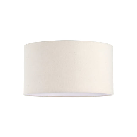 An Aethera Cylinder Lampshade in beige, measuring 70cm, with a smooth finish is displayed against a plain white background. The lampshade features a minimalist design without any patterns or embellishments.