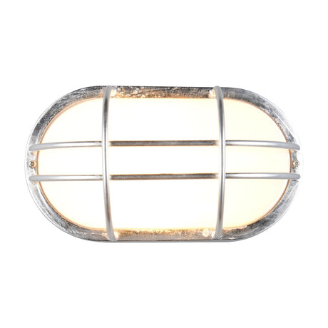 Tumen Glass Outdoor Wall Light – Galvanised
