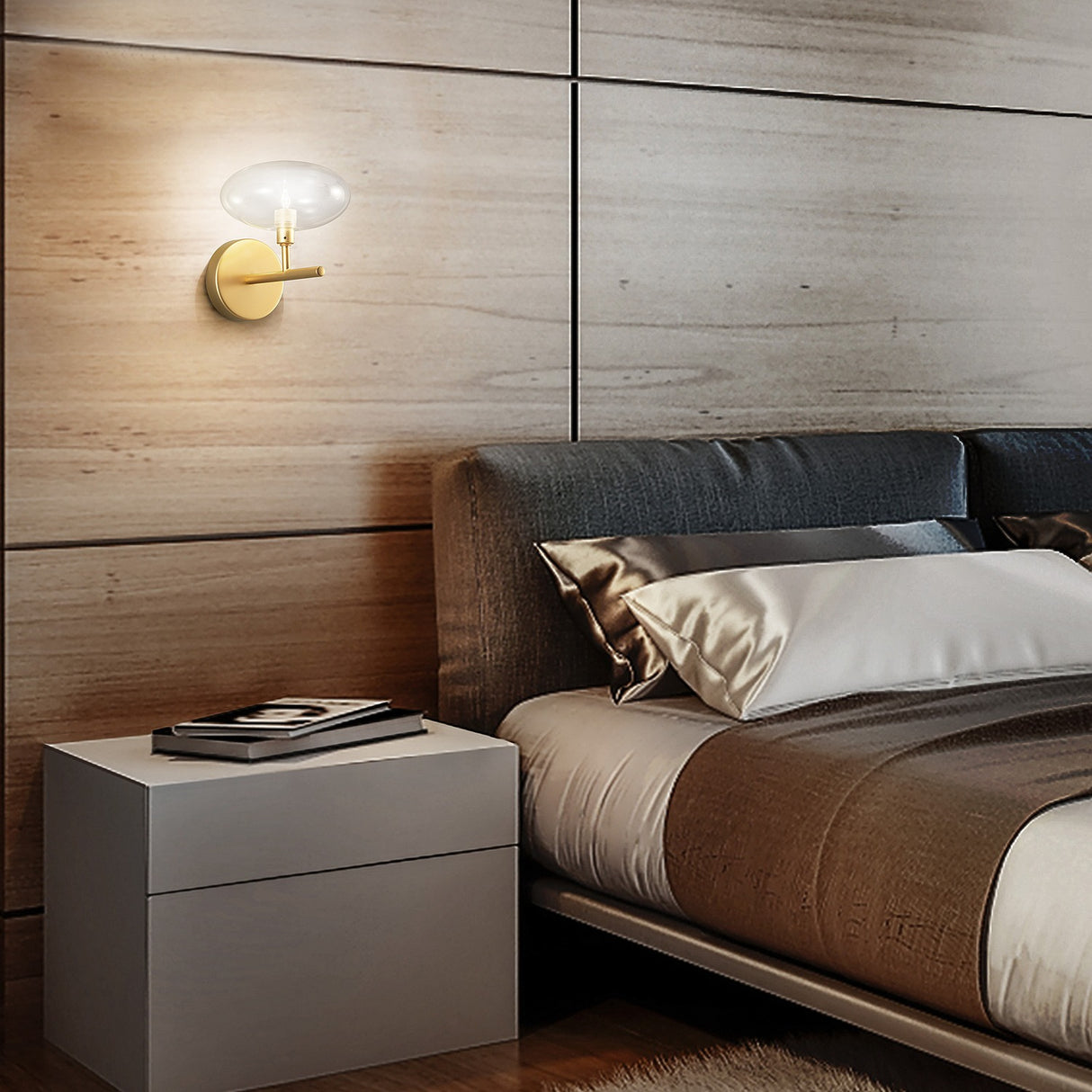 Dolce Glass Wall Light 20cm