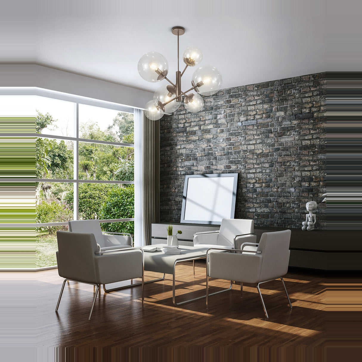 Global 6 Light Bubble Chandelier