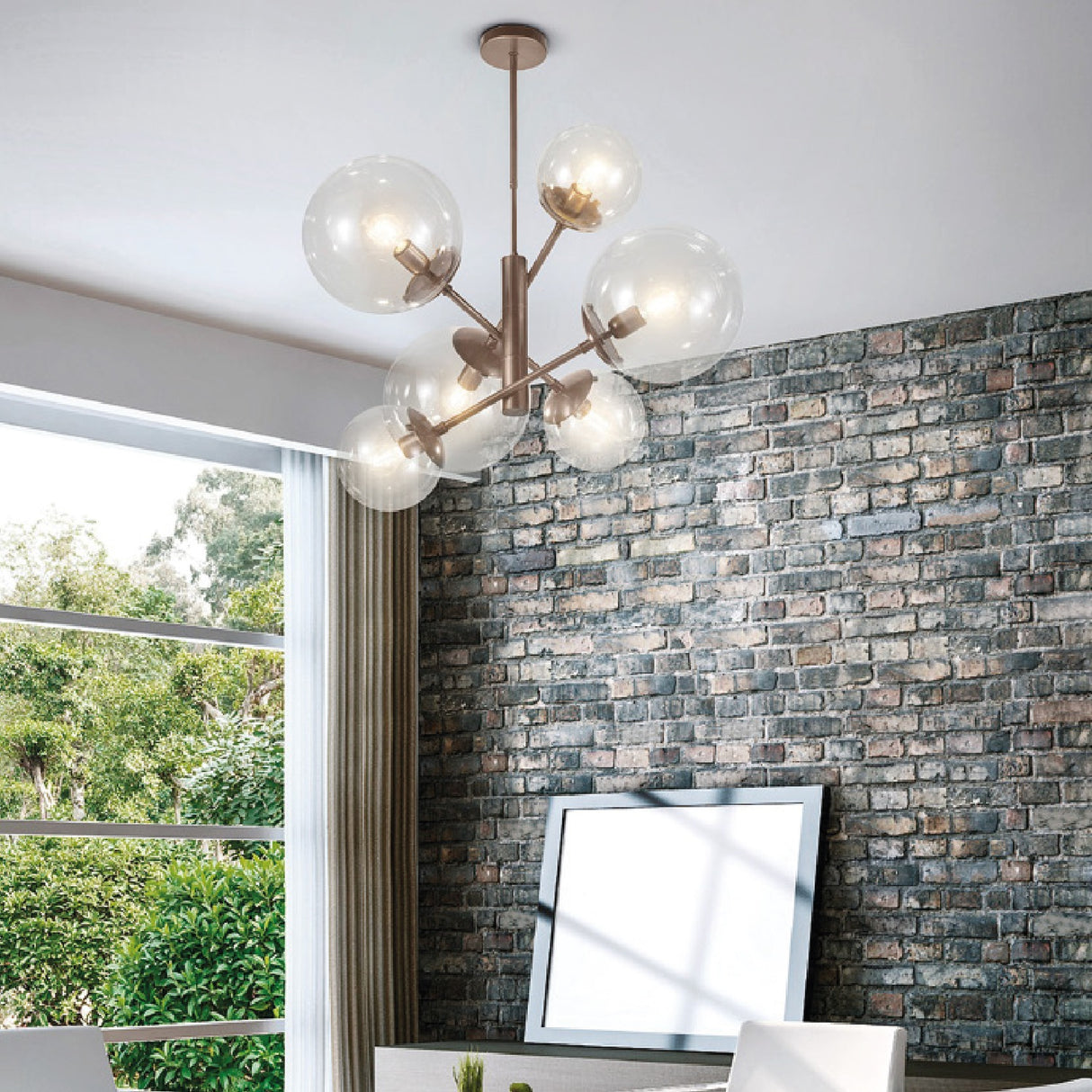 Global 6 Light Bubble Chandelier