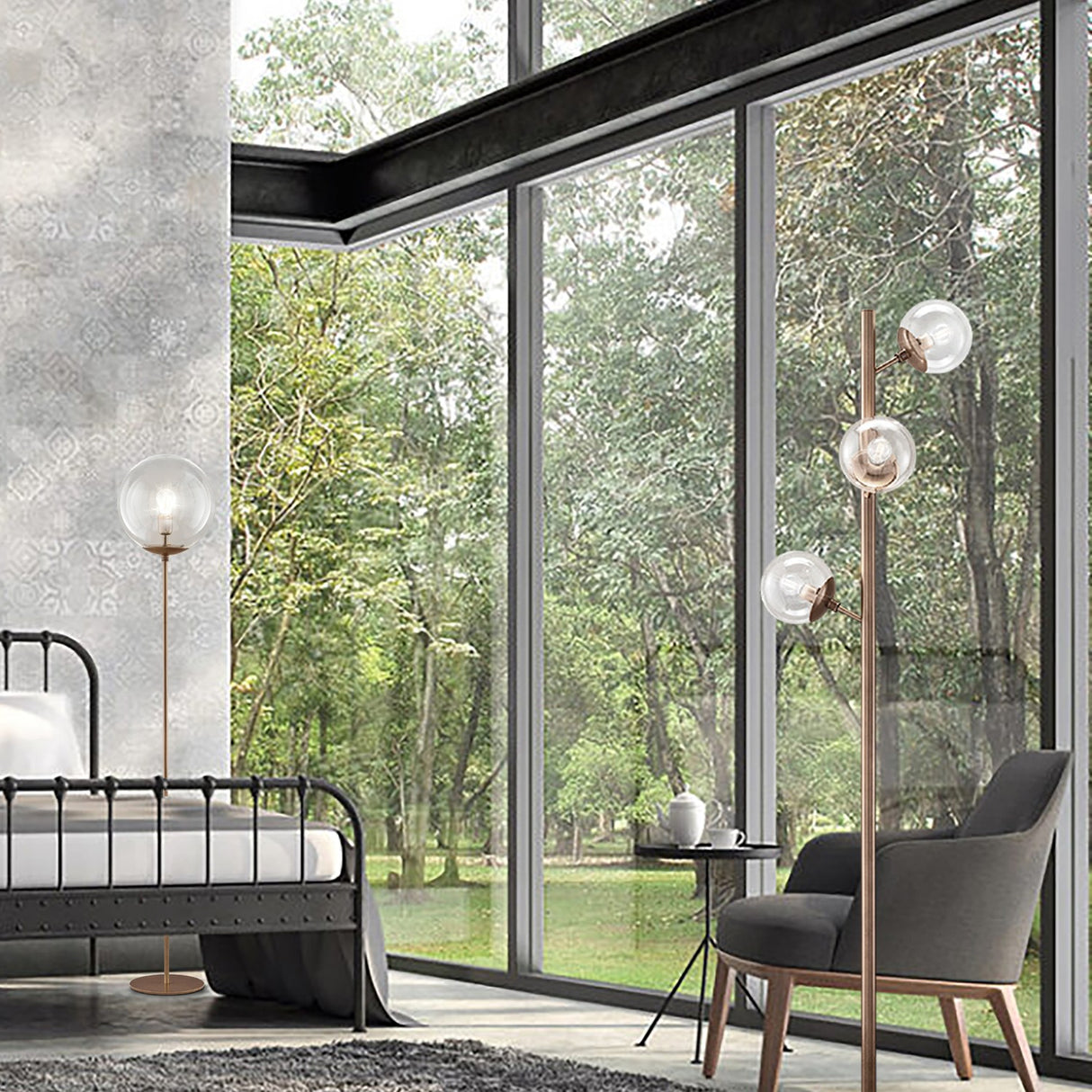 Global 3 Light Globe Floor Lamp