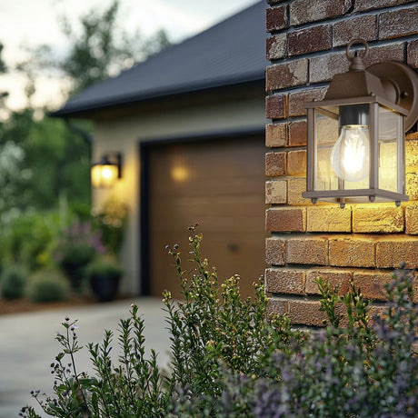 Mirande Lantern Outdoor Wall Light – Rust