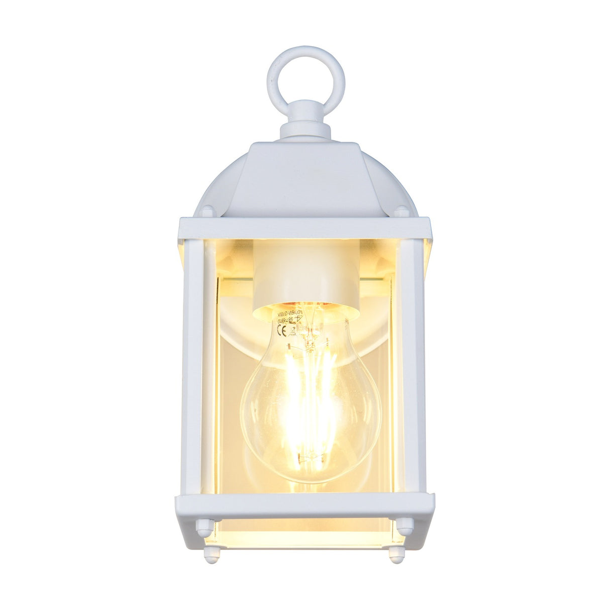 Mirande Lantern Outdoor Wall Light – Matt White