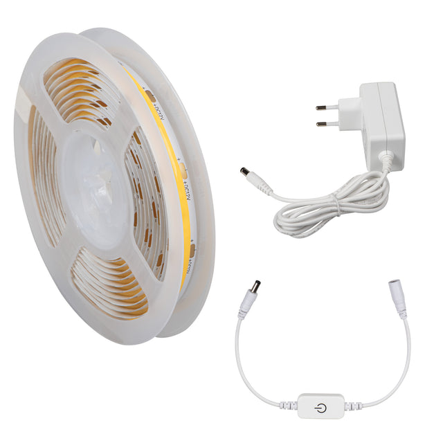 LED Strip Kit 3m 18W Warm White COB Strip