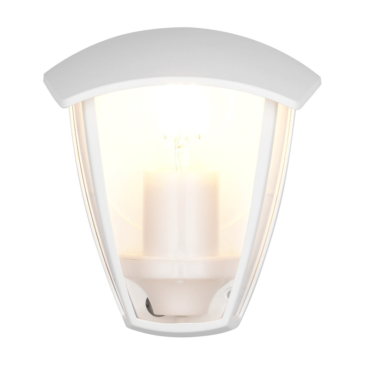 Venta Lantern Outdoor Wall Light – Matt White