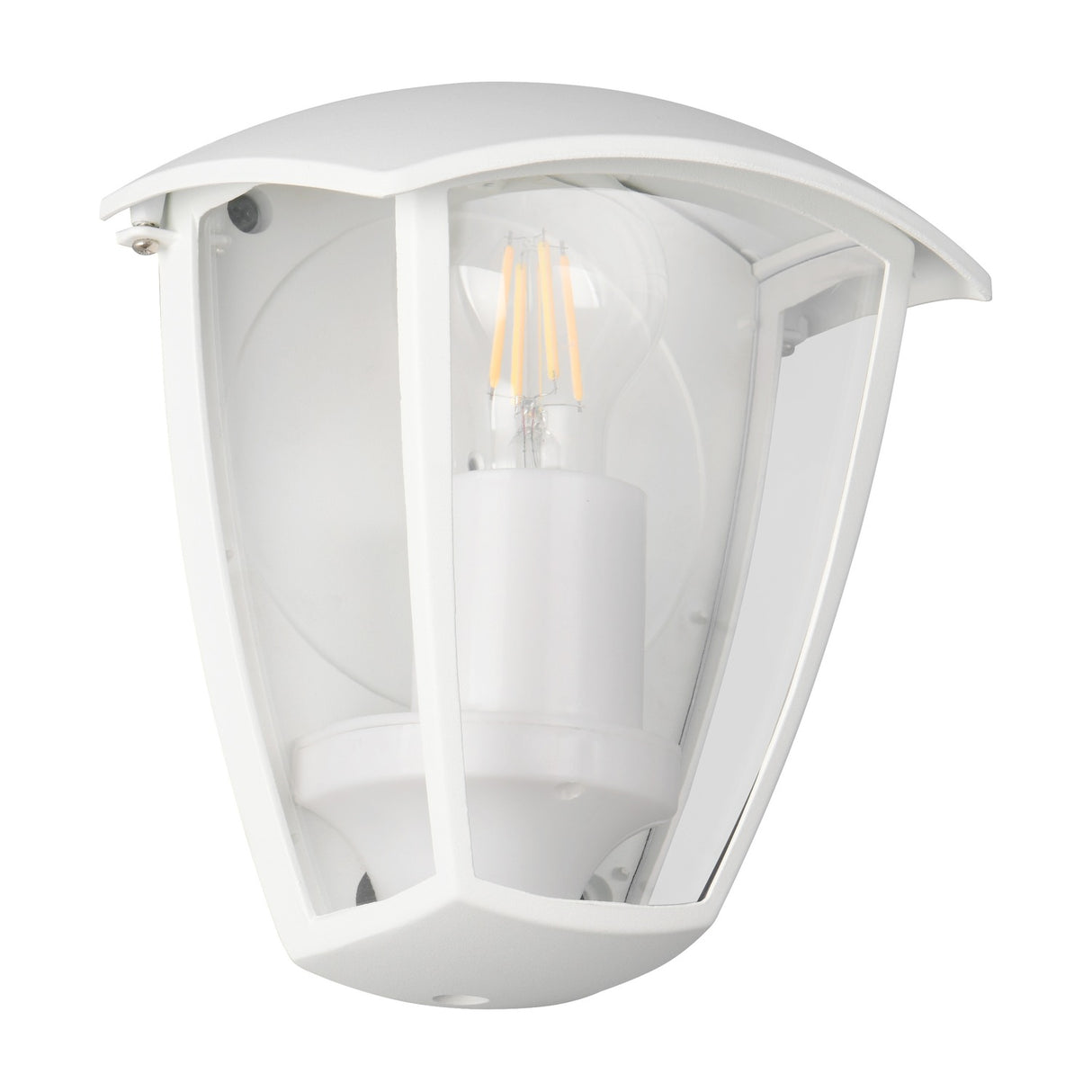 Venta Lantern Outdoor Wall Light – Matt White