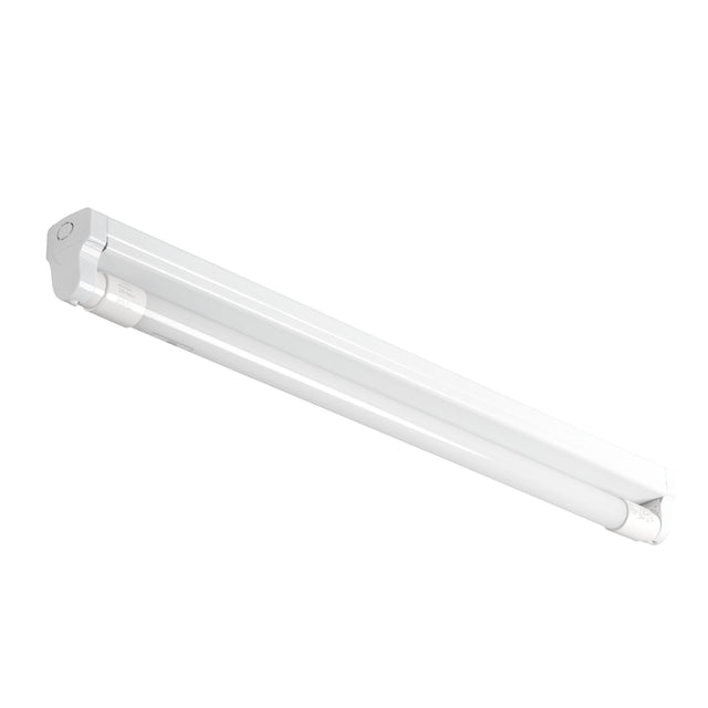 Single 2ft T8 LED Batten Fitting - White