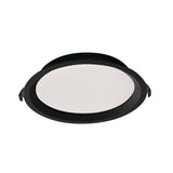 Tiberi 23-29W Recessed LED Downlight Colour Selectable Ø230 90 deg - Black