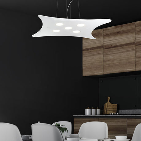 Manta 4 Light Glass Pendant Light