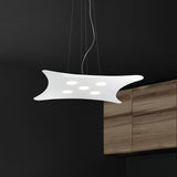 Manta 5 Light Glass Pendant Light 67cm