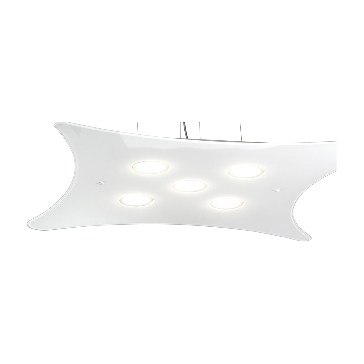 Manta 5 Light Glass Pendant Light 67cm