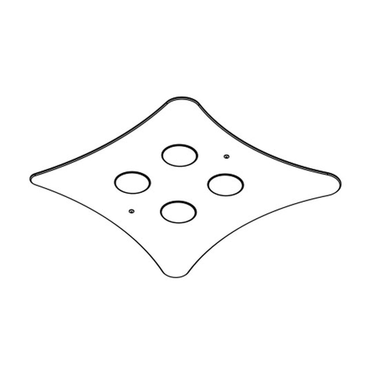 Manta 5 Light Glass Ceiling Light 67cm