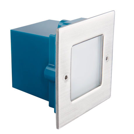 Taxi 70x50 0.6W Recessed LED Step Light Cool White - Matte Chrome