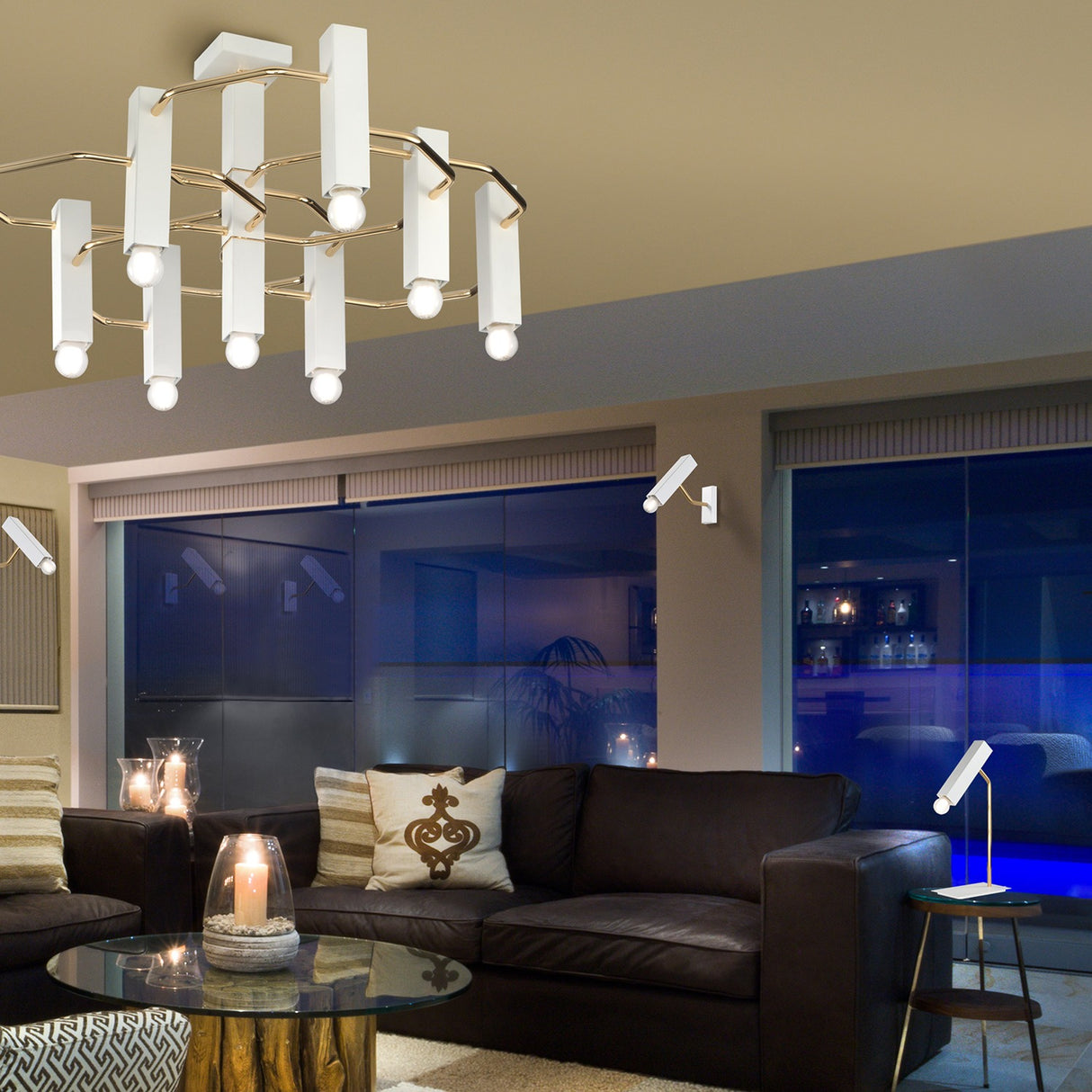 Raster 9 Light Ceiling Light