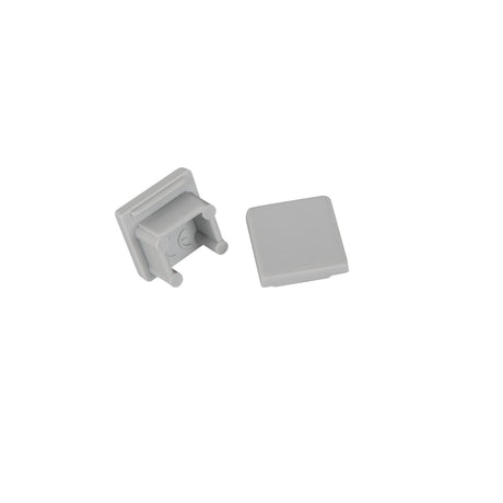 End Cap for F LED Profile Channel - Grey 2 Pack