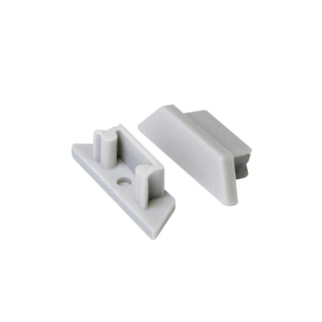 U H LED Profile End Cap 2 Pack - Grey