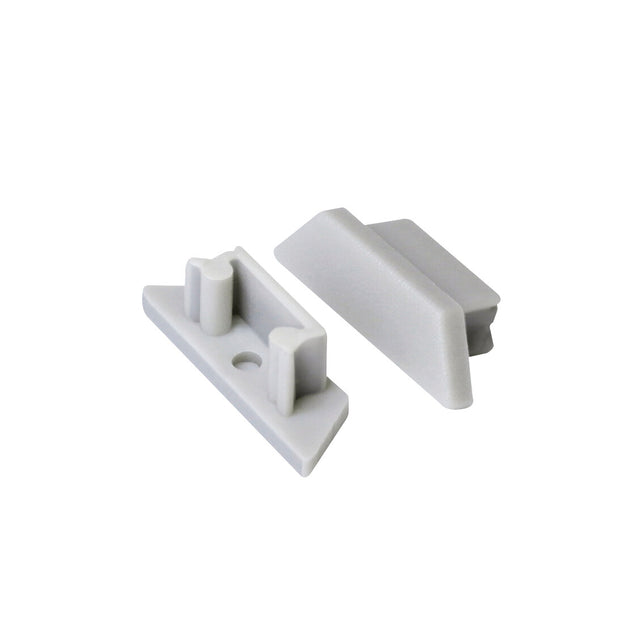 U H LED Profile End Cap 2 Pack - Grey