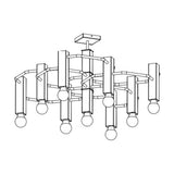Raster 5 Light Cylinder Ceiling Light