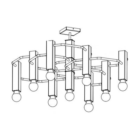 Raster 5 Light Cylinder Ceiling Light