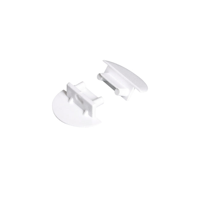 LED Profile End Cap 2 Pack - K White