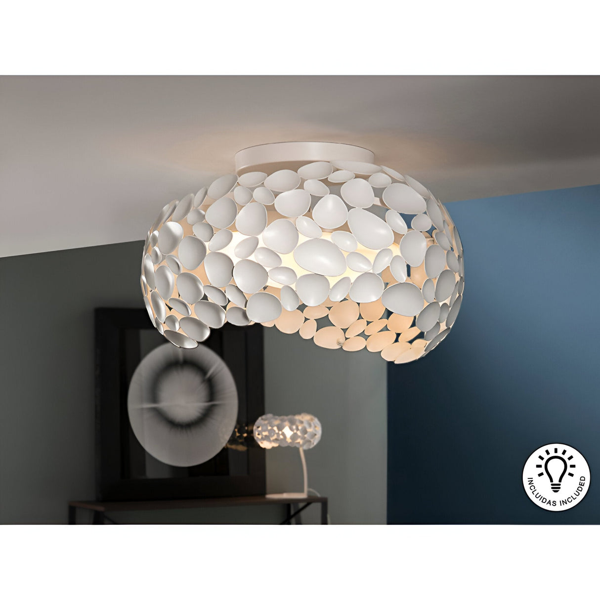 Narisa 5 Light Flush - Matte White