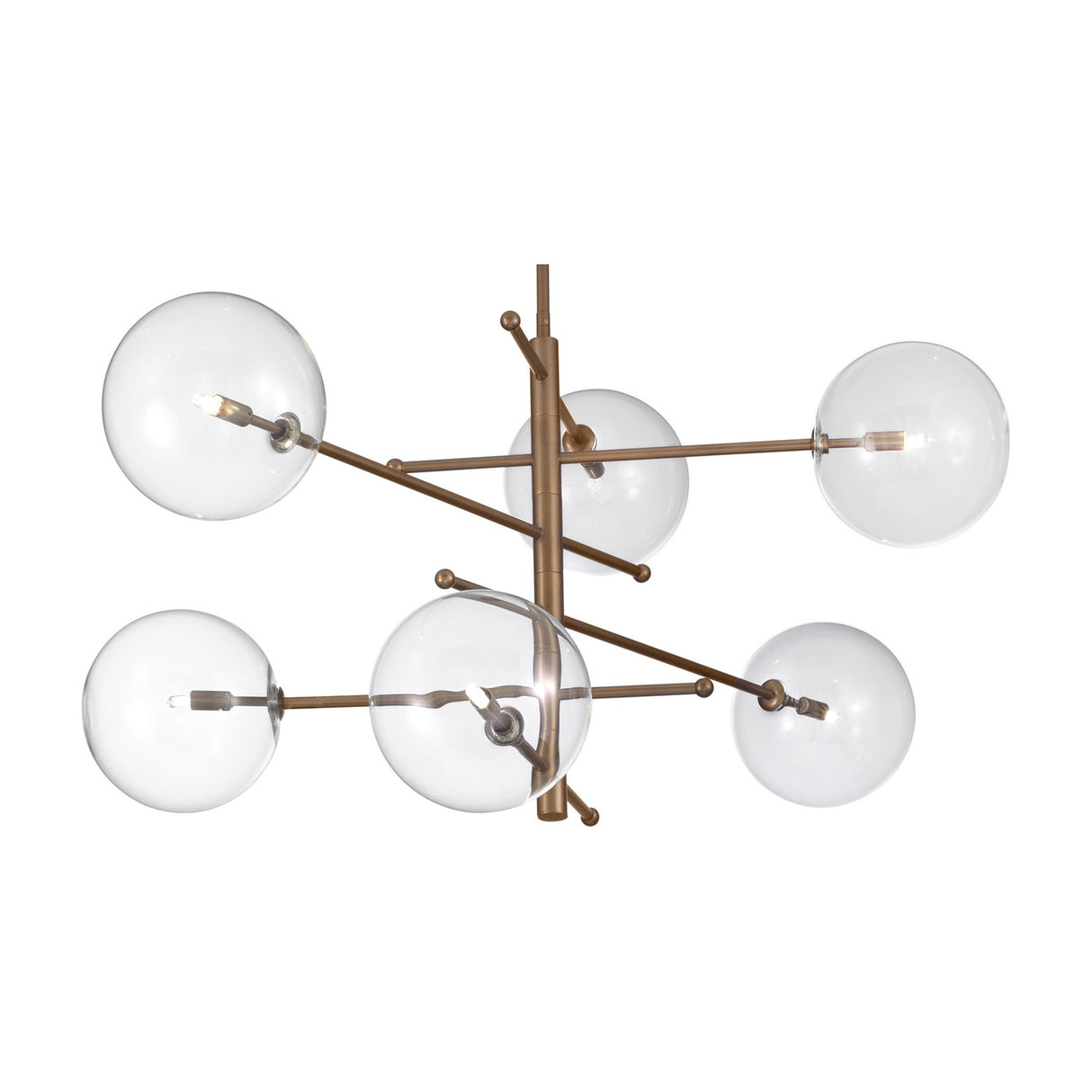 Estro 6 Light Globe Glass Chandelier