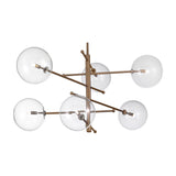 Estro 6 Light Globe Glass Chandelier
