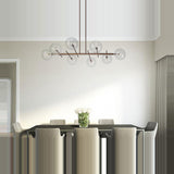 Estro 8 Light Globe Glass Chandelier 160cm