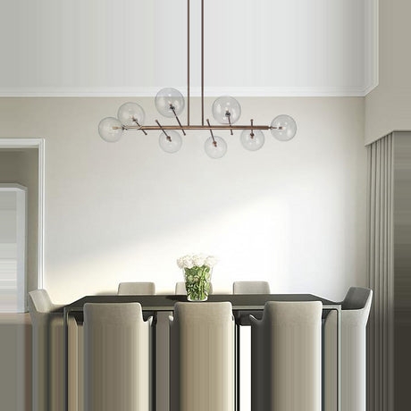 Estro 8 Light Globe Glass Chandelier 160cm