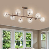 Estro 8 Light Globe Glass Chandelier 160cm