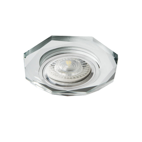 GU10 Recessed Downlight Fixed 60mm Cut-out IP20 10W Max - Silver