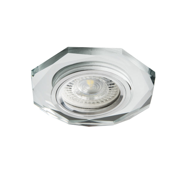 GU10 Recessed Downlight Fixed 60mm Cut-out IP20 10W Max - Silver