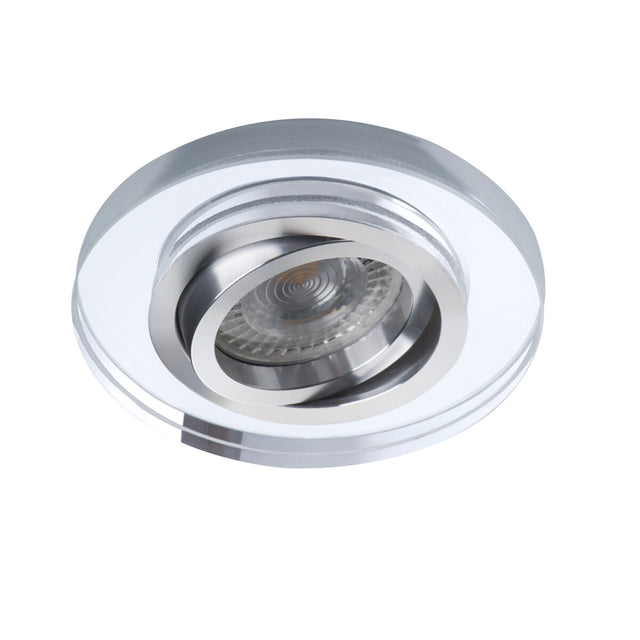 Adjustable GU10 Spotlight 30° Round 75mm Cut-out 10W max - Silver