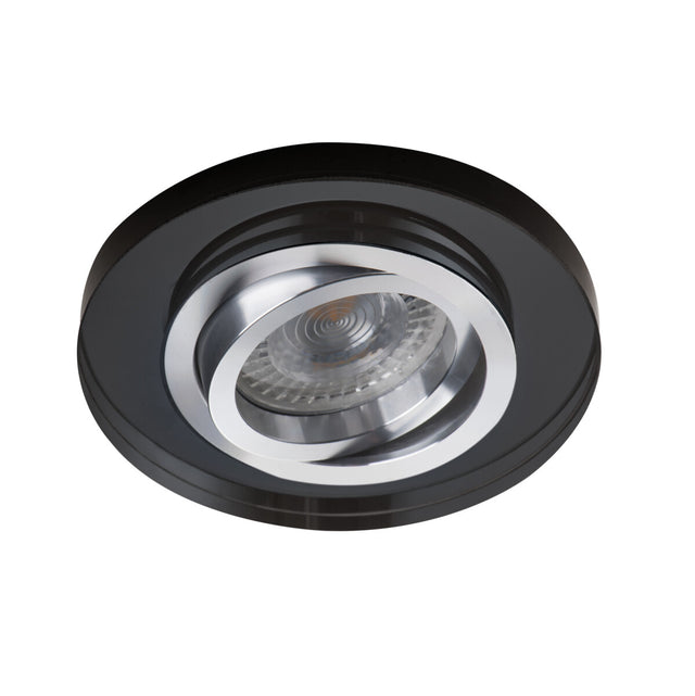 Adjustable GU10 Spotlight 30° Round 75mm Cut-out 10W max - Black