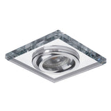 Adjustable GU10 Spotlight 30° Square 75mm cut-out 10W max - Silver