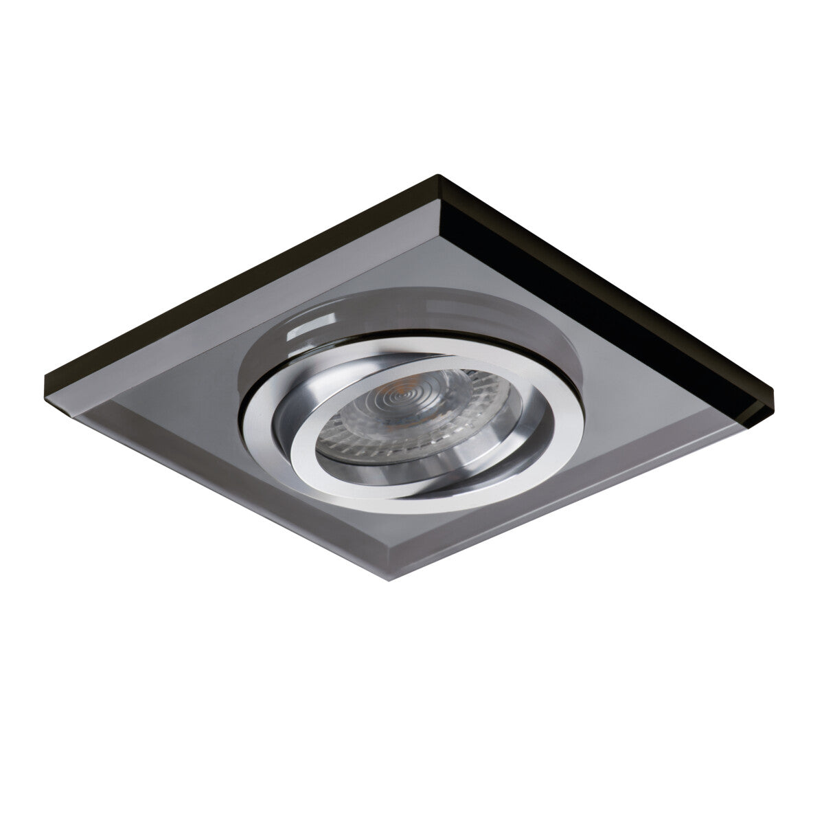 Adjustable GU10 Spotlight 30° Square 75mm cut-out 10W max - Black