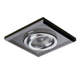Adjustable GU10 Spotlight 30° Square 75mm cut-out 10W max - Black
