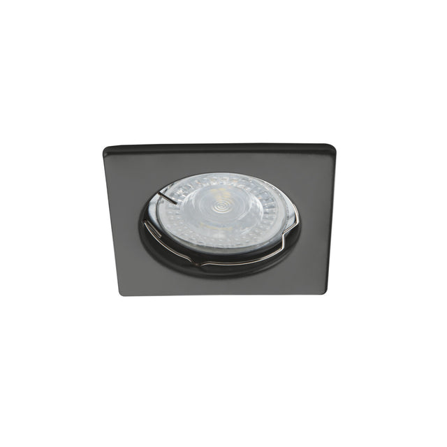 Alor DSL 80x80 Square GU10 Recessed Spotlight - Black Matt