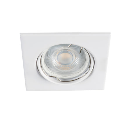 Alor DTL 80x80 Square GU10 Recessed Spotlight - Matte White