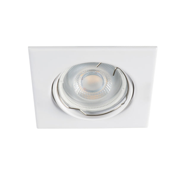 Alor DTL 80x80 Square GU10 Recessed Spotlight - Matte White