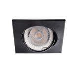 Alor DTL 80x80 Recessed Square Spotlight GU10 MR16 - Black Matt