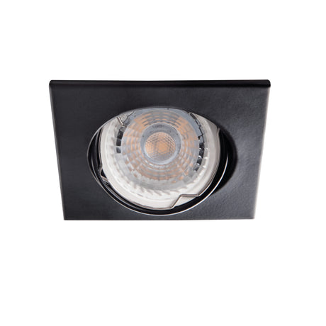 Alor DTL 80x80 Recessed Square Spotlight GU10 MR16 - Black Matt