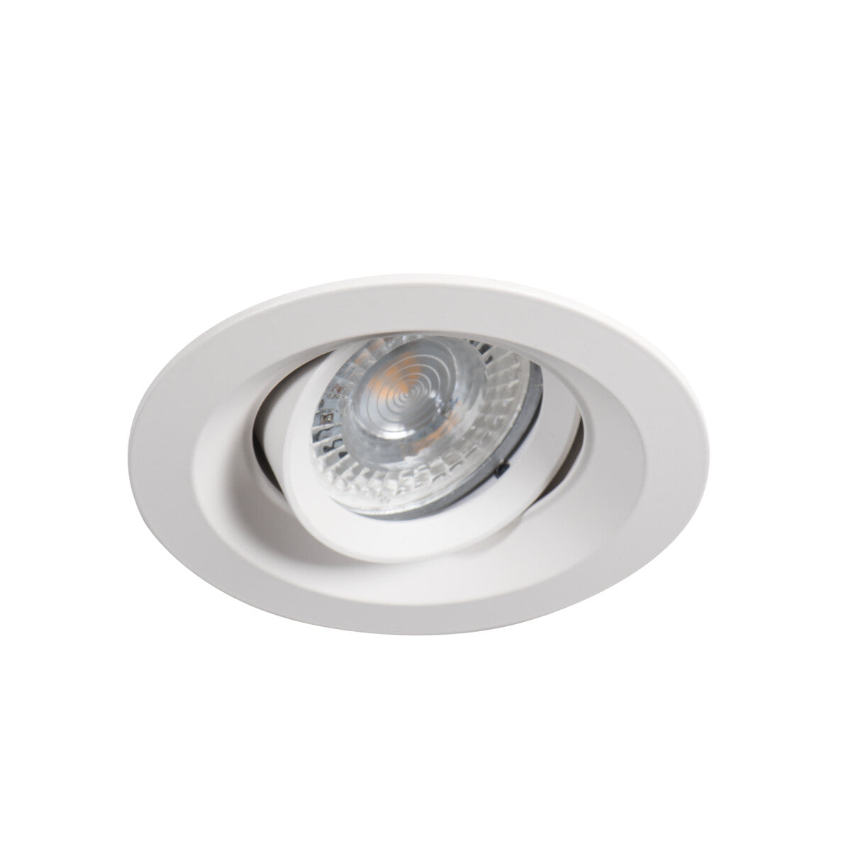 Adjustable GU10 Spotlight 15° 75mm Cut-out Round 10W Max - Matte White