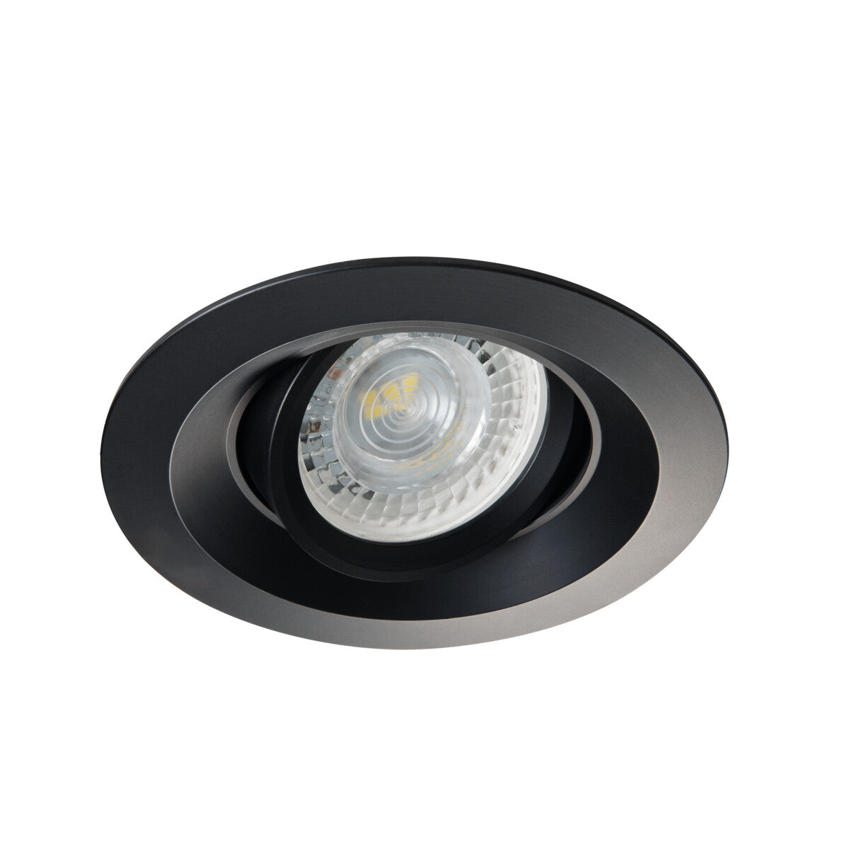 Adjustable GU10 Spotlight 15° Round 10W max 75mm cut-out - Black Matt