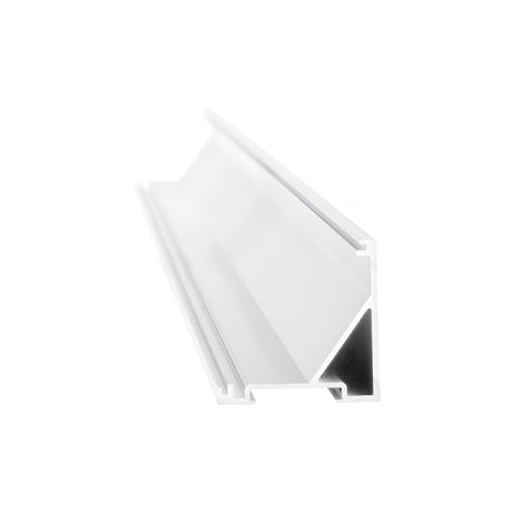 The product Arcus LED Round Corner Profile, measuring 2 meters with dimensions of 31x31 cm, is showcased in a close-up view against a white background. Its angular, extruded aluminum structure and triangular shape with clean lines and sharp angles make it an ideal choice for sleek surface-mounted design applications.
