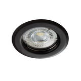 Alor DSO-B Ø80 Round Recessed GU10 Spotlight - Black Matt