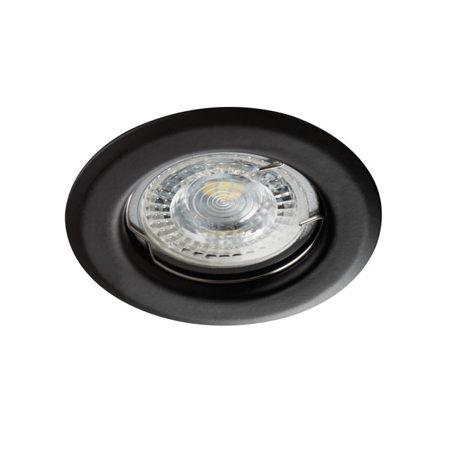 Alor DSO-B Ø80 Round Recessed GU10 Spotlight - Black Matt