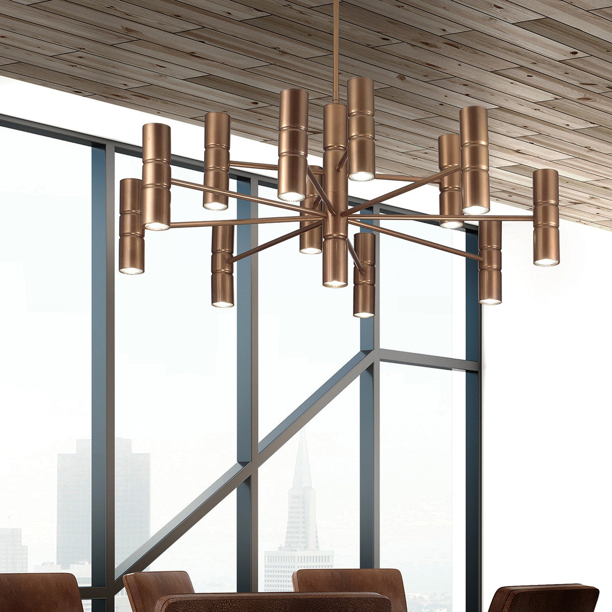 Turbo 13 Light Cylinder Chandelier