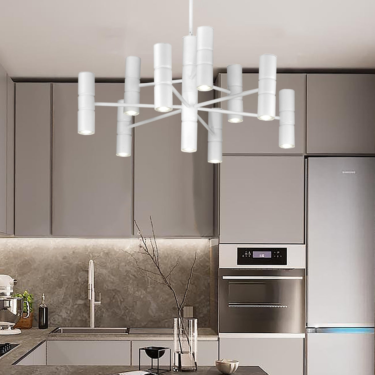 Turbo 10 Light Cylinder Chandelier